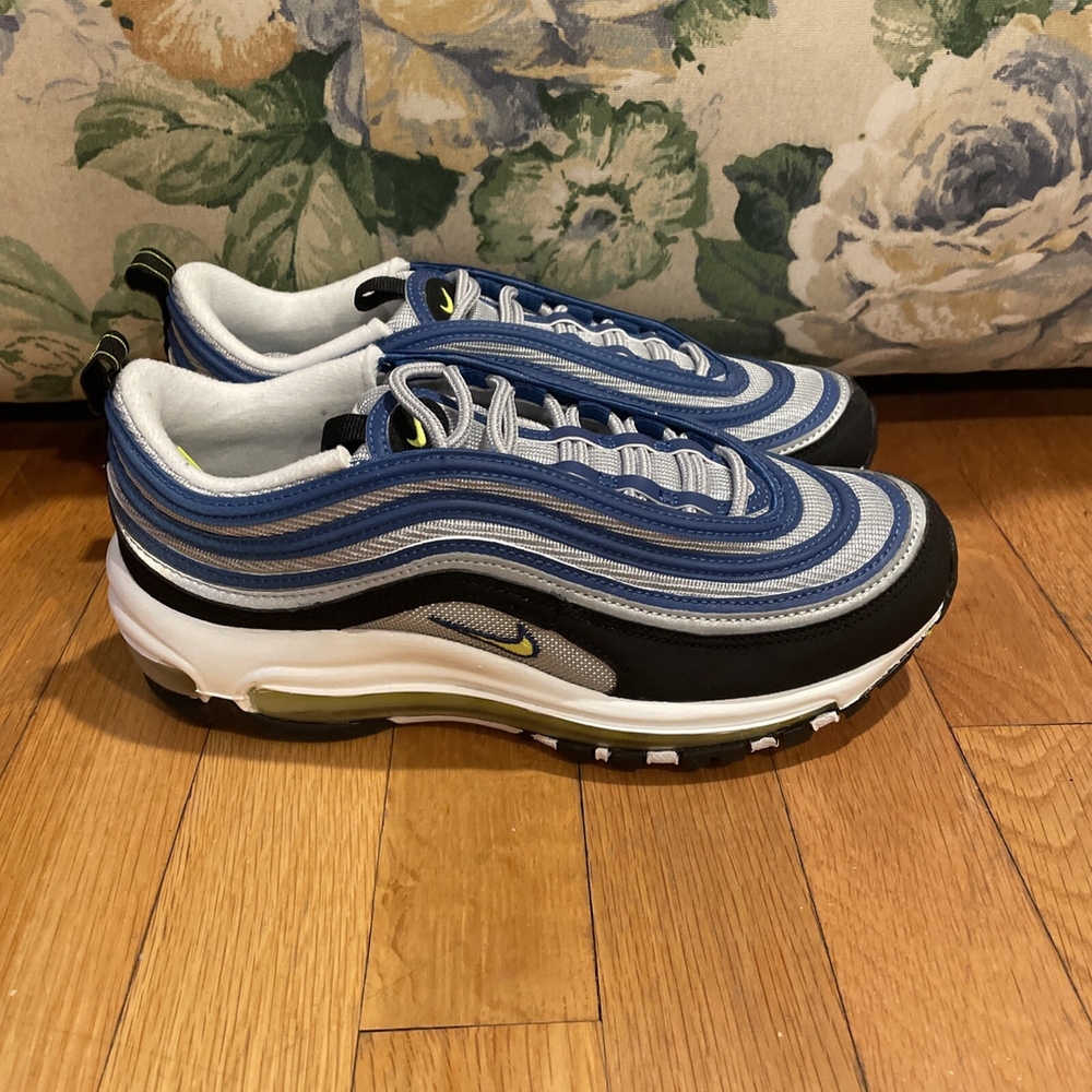 NEW Nike Women's Air Max 97 Shoes Atlantic Blue/Yellow DQ9131 400 Women's Sz 7.5 - Picture 5 of 5